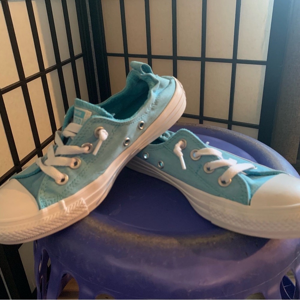 Converse Women's Sneakers in Aqua and White